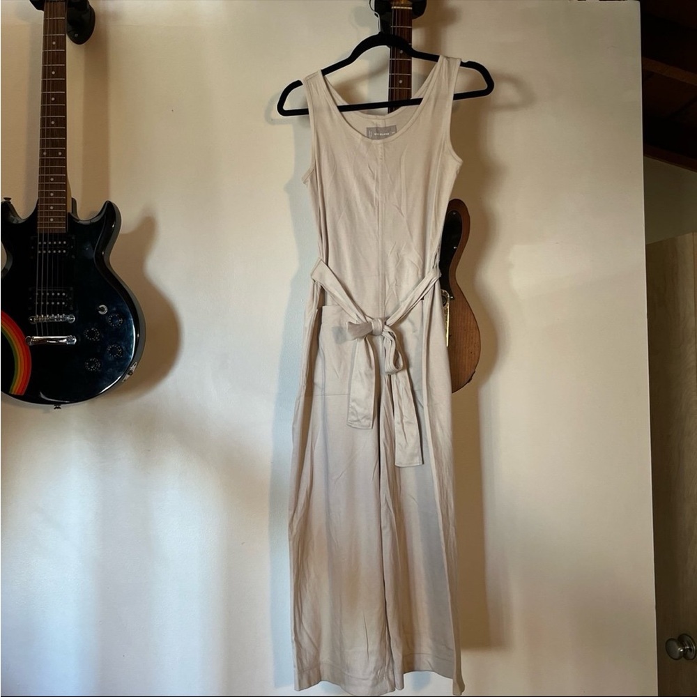 Everlane Cream Midi Dress with Belt